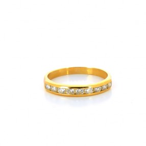 Bague diamants en or jaune 18k