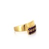 Bague pierre violette en or jaune 18k