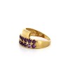 Bague pierre violette en or jaune 18k