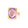 Bague pierre violette en or jaune 18k