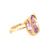 Bague pierre violette en or jaune 18k