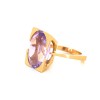 Bague pierre violette en or jaune 18k