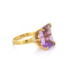 Bague pierre violette en or jaune 18k