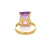 Bague pierre violette en or jaune 18k
