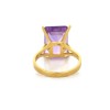 Bague pierre violette en or jaune 18k