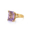 Bague pierre violette en or jaune 18k