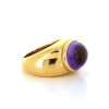 Bague pierre violette en or jaune 18k