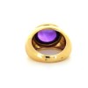 Bague pierre violette en or jaune 18k