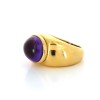 Bague pierre violette en or jaune 18k