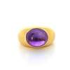 Bague pierre violette en or jaune 18k