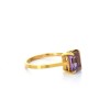 Bague pierre violette en or jaune 18k