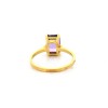 Bague pierre violette en or jaune 18k