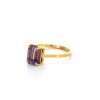 Bague pierre violette en or jaune 18k