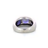 Bague trois pierres mauves en or blanc 18k