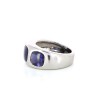 Bague trois pierres mauves en or blanc 18k