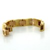 Bracelet Tank deux tons d'or 