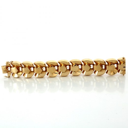 Bracelet Tank en Or Rosé 18k