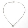 Collier Diamant Poire sur Chaine en Or blanc 