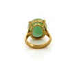 Bague moderne en or jaune et jade 