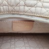 Sac Christian Dior Lady Dior MM en tissu beige