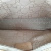 Sac Christian Dior Lady Dior MM en tissu beige