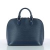 Sac Louis Vuitton Alma  en cuir épi bleu