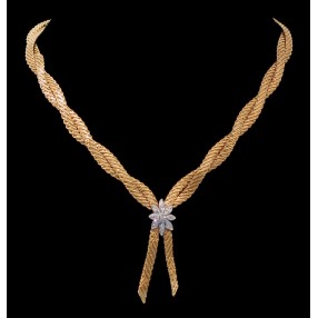 Collier 1950's Or et diamants