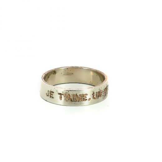 Bague Marc Deloche Inscription en argent