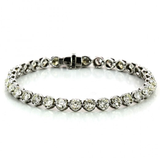 Bracelet en or blanc et diamants