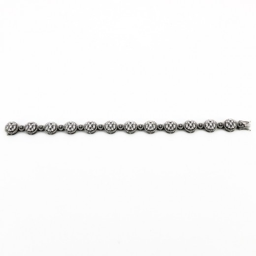 Bracelet en or blanc et diamants