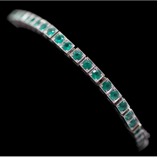 Bracelet ligne Emeraude de Colombie
