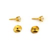 Boucles d'oreilles Clou en or jaune avec diamants 