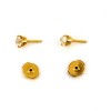 Boucles d'oreilles Clou en or jaune avec diamants 