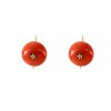 Boucles d'oreilles 1930' en or jaune et corail