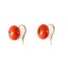 Boucles d'oreilles 1930' en or jaune et corail