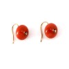 Boucles d'oreilles 1930' en or jaune et corail