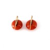 Boucles d'oreilles 1930' en or jaune et corail