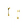 Boucles d'oreilles pendantes en or jaune avec perle d'or