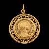 Médaille Vierge en Or et nacre