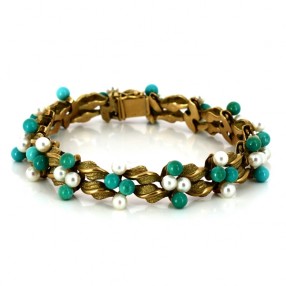 Bracelet perles et turquoises