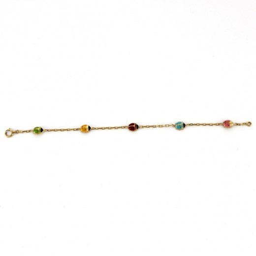 Bracelet avec coccinelles