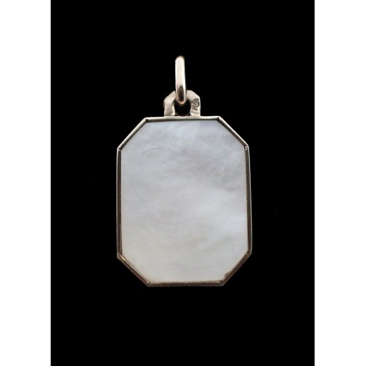 Médaille Vierge en Or et nacre