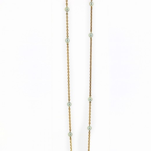 Collier perles en or