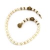 Collier de perles et perles en or