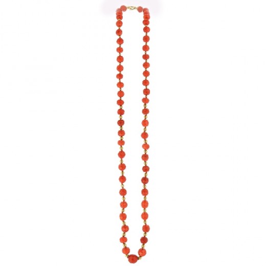 Collier perles corail