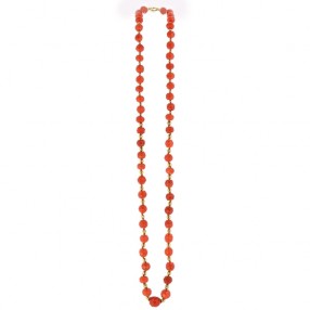 Collier perles corail