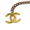 Ceinture Chanel Vintage en cuir et métal doré
