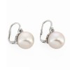 Boucles d'oreilles Dormeuses 1960' avec perles d'eau douce et diamants