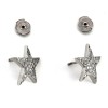 Boucles d'oreilles Etoile pavage diamants en or blanc