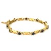 bracelet avec saphir en or jaune 18 k